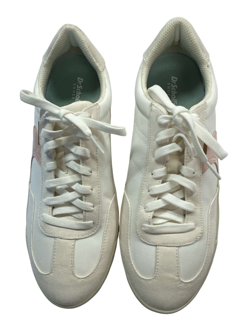 Dr. Scholl’s TIME OFF WIN Creamy White/Pink Suede Canvas Sneakers Size 11 - Picture 4 of 12